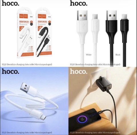 Cáp sạc nhanh 2.4A HOCO X120 Micro cáp usb ra Micro dây nhựa dài 1m chính hãng (1)