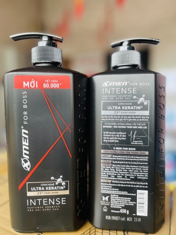DẦU GỘI NƯỚC HOA X-MEN FOR BOSS 'INTENSE' 650g