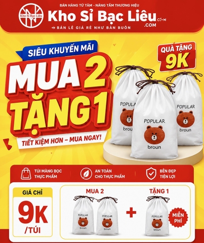 KM Set 100 Màng Bọc Thực Phẩm Gấu (1) (bao 200c 5,8)
