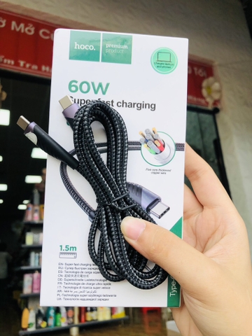 # Cáp Sạc Nhanh 60W Chính Hãng Hoco 2 Đầu Type C Mã u95 (4) Cn2# '