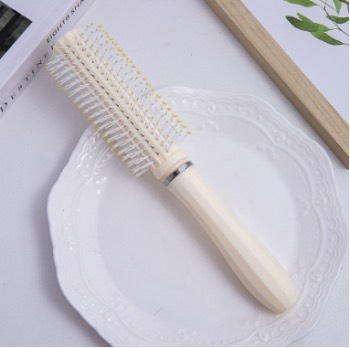 Lược Tròn Chải Tóc Tạo Kiểu Màu Vàng Kem (2)