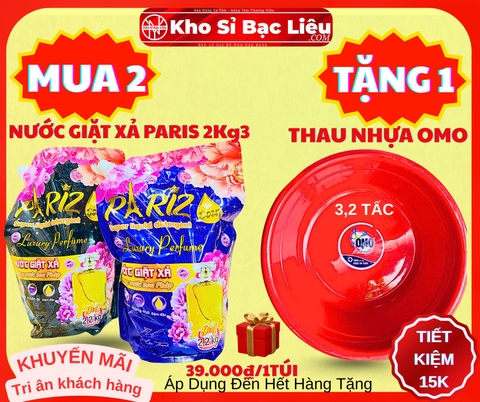 KM Nước Giặt Xả Paris 2.2Kg Hương Nước Hoa (2) '