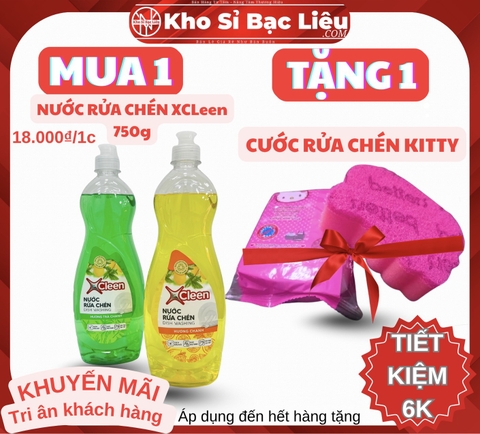 KM NƯỚC RỬA CHÉN 750g CHÍNH HÃNG X-CLEEN