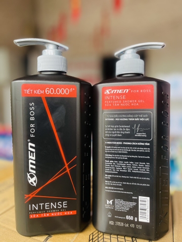 SỮA TẮM NƯỚC HOA X-MEN FOR BOSS 'INTENSE' 650g