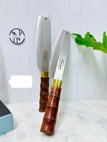 DAO THÁI 23CM Cán Trúc-CÁN GỖ THÉP KHÔNG RỈ (2)