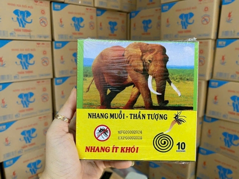 HỘP NHANG MUỖI KHOANH CON VOI ÍT KHÓI THÙNG 72 hộp (1)