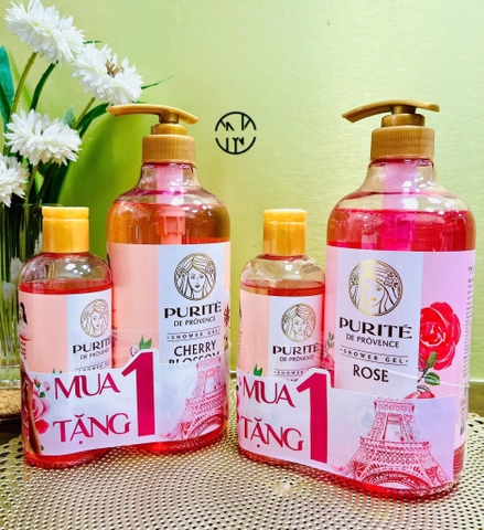 COMBO SỮA TẮM HƯƠNG NƯỚC HOA PURITE 850ML + 250ML (X-MEN)