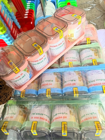 COMBO SET 4 HỦ GIA VỊ MYHOME , DÁN TƯỜNG ĐƯỢC (3)