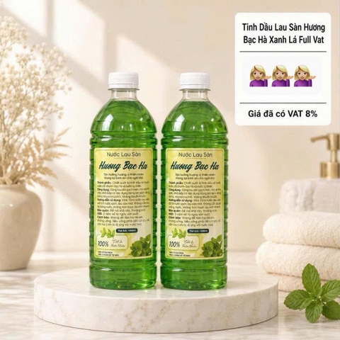TINH DẦU LAU SÀN CHANH SẢ, BẠC HÀ, SẢ QUẾ, NƯỚC LAU SÀN 1LÍT FULL VAT (1)