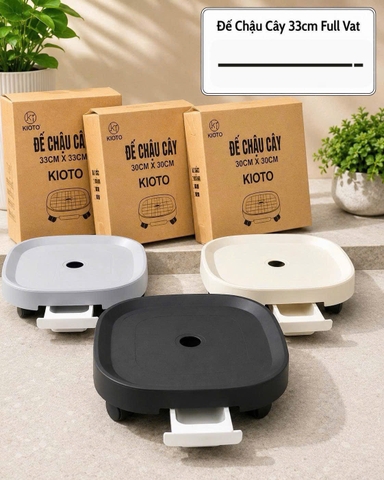 ĐẾ ĐỂ CHẬU CÂY KIOTO CÓ BÁNH XE CHỊU LỰC NẶNG, KT 30x33cm FULL VAT (5)
