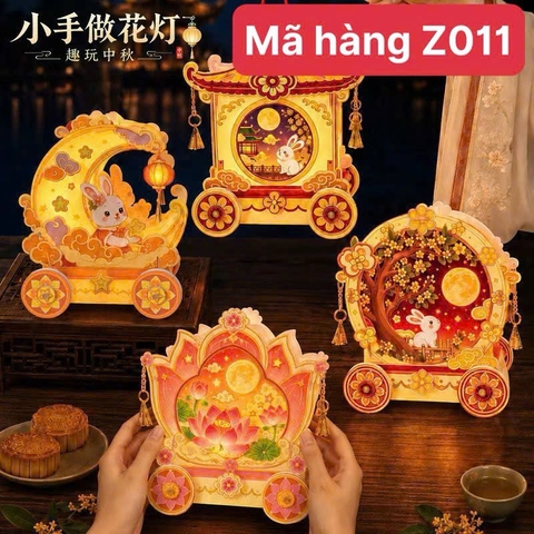 LỒNG ĐÈN THỎ CUNG TRĂNG CÓ BÁNH XE NHIỀU CHI TIẾT RÁP ĐẸP (chưa ráp giảm 15k)