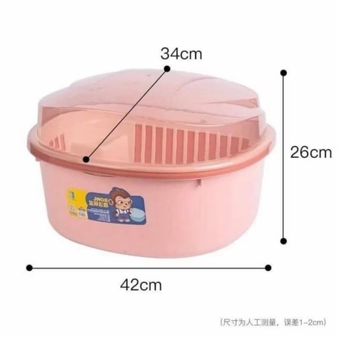 RỔ ÚP CHÉN CÓ NẮP ĐẬY TRONG SUỐT (7)