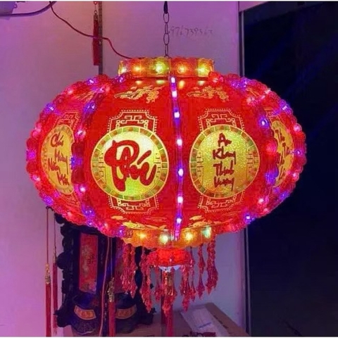 ĐÈN LỒNG ĐIỆN XOAY SIZE 120# ( ĐK 65cm) LOẠI 1 - TẾT