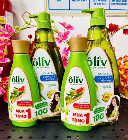 SỮA TẮM OLIU DƯỠNG ẨM MỀM MỊN 650ML TẶNG DẦU GỘI OLIU 250ML