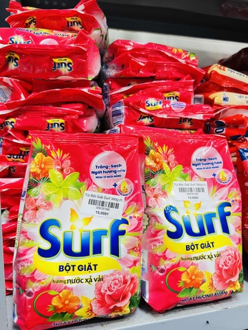 TÚI BỘT GIẶT SURF 380g HƯƠNG NƯỚC XẢ VẢI NGÁT HƯƠNG XUÂN (1)