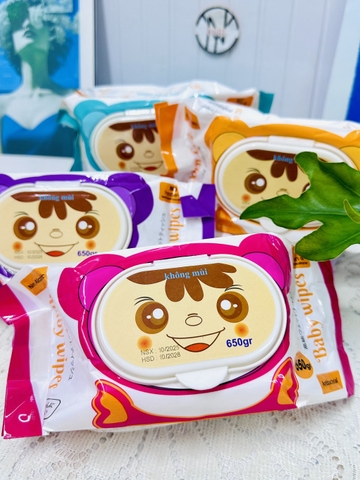 KM 9K , KHĂN ƯỚT BABY 650G LOẠI THƯỜNG M10T1
