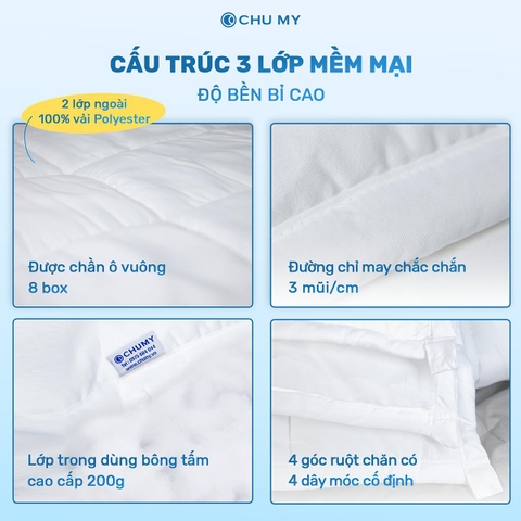 Ruột Chăn Khách Sạn 2m2x2m Bông 240g | CHU MY