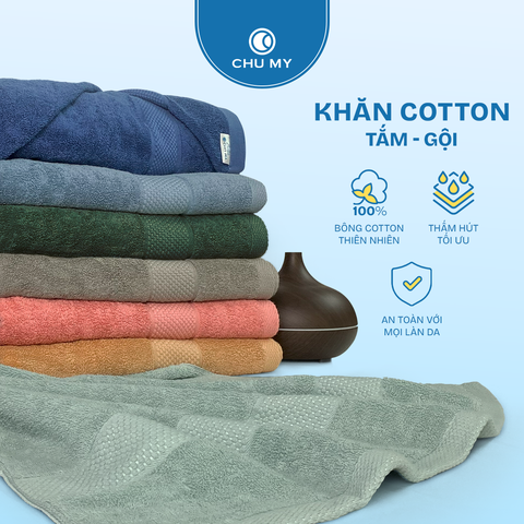 Khăn Tắm Màu Hàn Quốc 70x140cm Cotton 430g