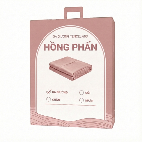 Ga giường Tencel 60s CHU MY - Hồng Phấn - TS-191