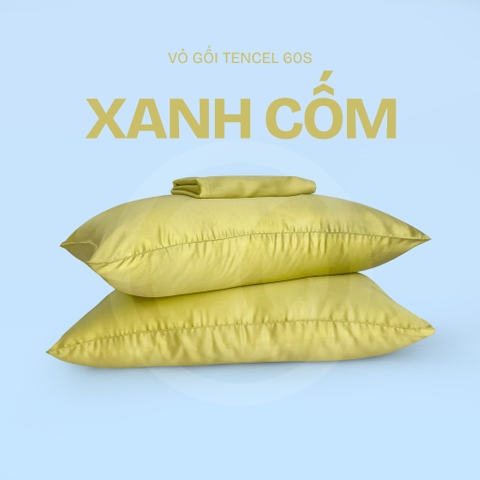 Vỏ gối Tencel 60s CHU MY - Xanh Cốm - TS-164