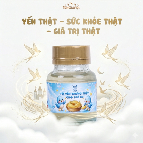 [Set 6 hũ 7.5g Yến Tươi] Tổ Yến Chưng Thật cho bé Yến Gia Việt cao cấp, giúp tăng cường đề kháng, ăn ngon - hũ 75ml