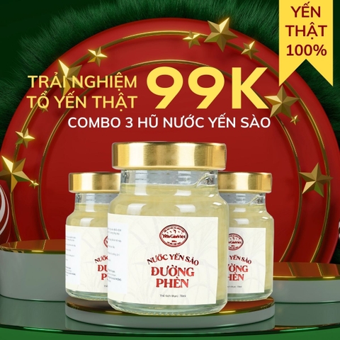 Combo 3 Hũ Nước Yến Sào Đường Phèn 70ml