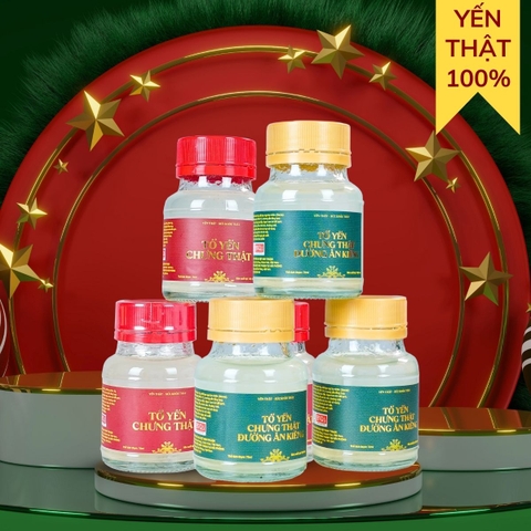 Tổ Yến Chưng Thật Mix Vị - Hộp 6 Hũ 75ml