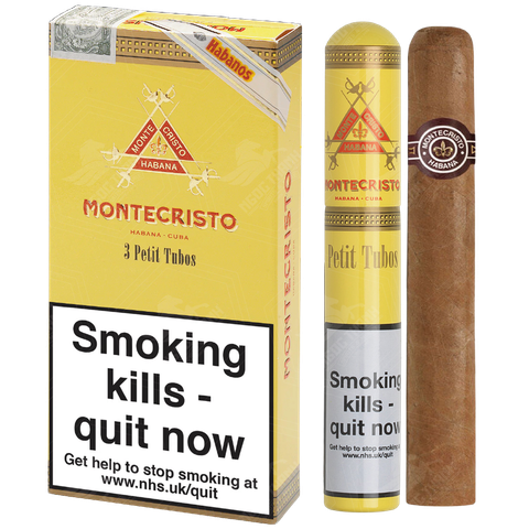 <b>Montecristo Petit Tubos</b><br>Hộp 3 điếu | 5⅛ x 42