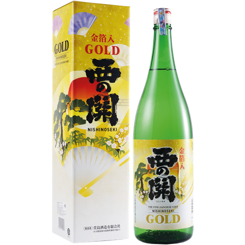 <b>Sake Nishinoseki Gold Leaf (1.8liter)</b><br>1.8liter | 15%