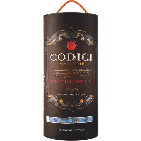 <b>Vang Bịch Ý Codici Masserie Primitivo Merlot</b><br>3L | 13.5%
