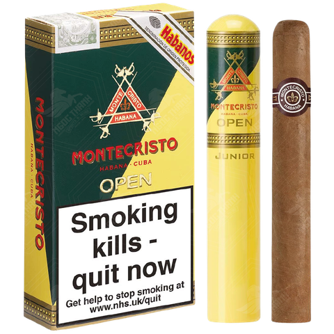 <b>Montecristo Open Junior Tubos</b><br>Hộp 3 điếu | 4⅜ x 38