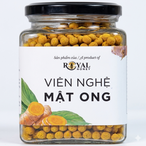 Viên Tinh Nghệ Mật Ong Cao Cấp (Hũ PET/Thủy Tinh) – Chuẩn Sạch Nông Sản Đồng Tháp