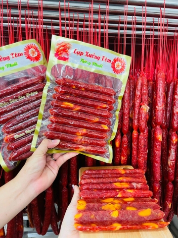 Lạp Xưởng Tươi Tôm Trứng Muối Gò Công – Chuẩn OCOP 3 Sao, Thịt Ít Mỡ, Ngọt Tôm Bùi Trứng Muối