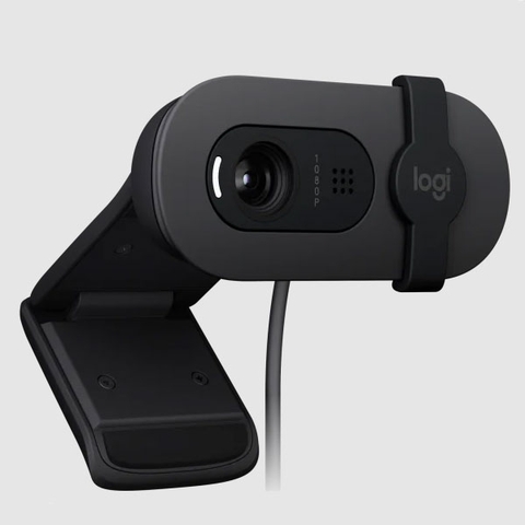 Webcam Logitech Brio 100 1080p full HD- Màu đen | Hàng chính hãng