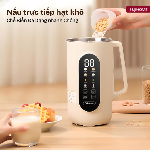 Máy làm sữa hạt Fujihome SM1636 1 lít – hẹn giờ tối, sáng có sữa nóng cho cả nhà