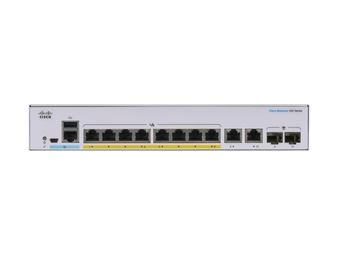 CBS250-8P-E-2G-EU Switch Cisco 8 Cổng PoE+ 67W, 2 Combo Uplink | Hàng chính hãng
