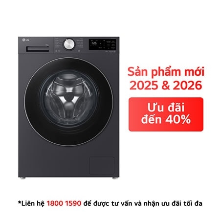 Máy giặt lồng ngang LG AI DD Inverter 10kg than ánh kim FX1410N5G