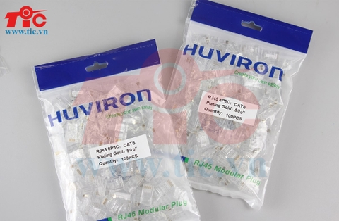 Hạt Mạng CAT6 Huviron H-RJ45/6/50 Chất Lượng Cao
