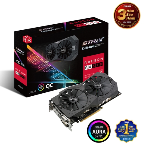 Card đồ họa Asus ROG STRIX RX 570 8GB Gaming hiệu suất cao