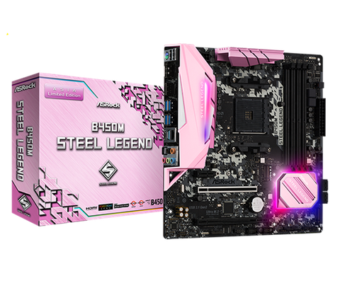 Mainboard ASROCK B450M STEEL LEGEND Pink Edition ATX