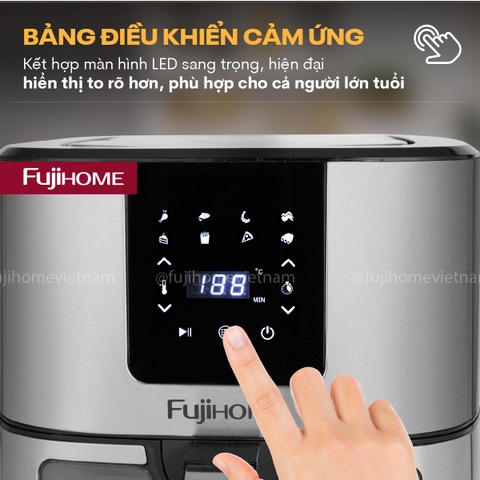 Nồi chiên không dầu cửa kính Fujihome A10DG dung tích 10 lít