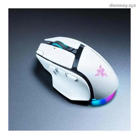 Chuột Razer Basilisk V4 Pro Trắng Không Dây Sạc Pin - 14 Nút Tiện Lợi