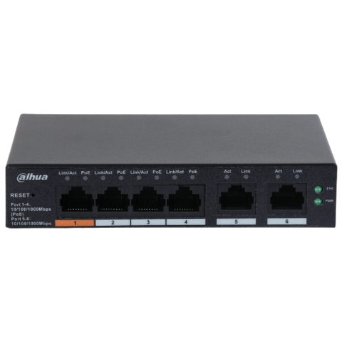 Switch PoE Cloud 6 port với 4 port PoE Dahua DH-CS4006-4GT-60 | Hàng chính hãng