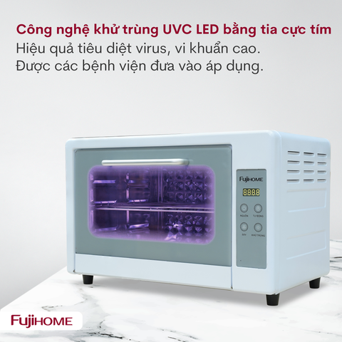 Tủ sấy bát và bình sữa mini Fujihome DD24 24 lít, khử khuẩn UVC