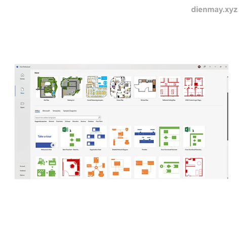 Dịch vụ trực tuyến Microsoft Visio Plan 2 (thuê bao 1 năm) - Doanh nghiệp, kỹ sư, chuyên viên vẽ sơ đồ quy trình, mạng, kỹ thuật