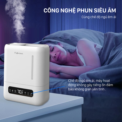 Máy tạo ẩm Fujihome HM04EUV 4L có UV, remote – chạy 17 giờ, tự ngắt khi hết nước