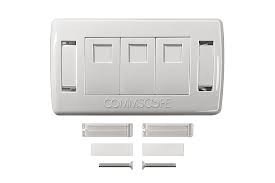 Mặt ổ cắm tam COMMSCOPE US Style Decorator Faceplate Kit 3-Port  (2-1427030-3) | Hàng chính hãng