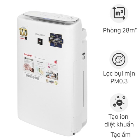 Máy lọc không khí và tạo ẩm sharp KI-N40V-W/H | Hàng chính hãng