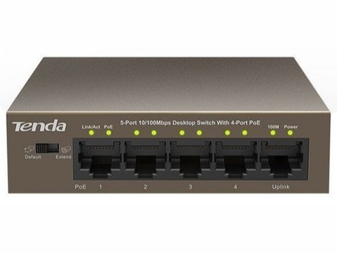 Switch Poe Tenda TEF1105P-4-63W 5-Port 10/100Mbps PoE | Hàng chính hãng