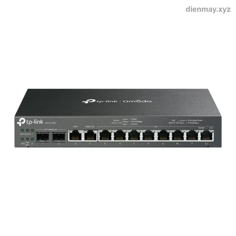 Router VPN Gigabit Omada ER7212PC PoE+ 8 cổng 110W - Văn phòng, cửa hàng cần router, cấp PoE cho camera và access point trong một thiết bị